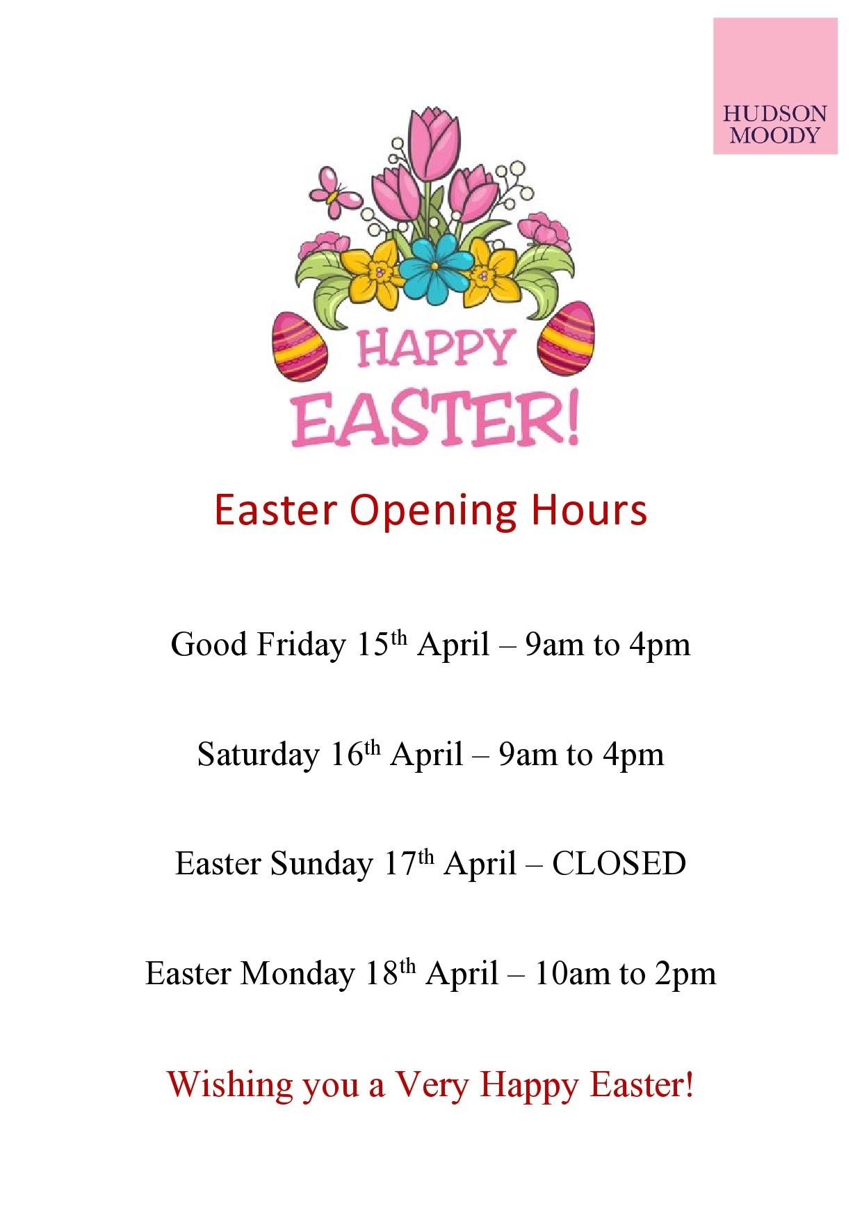 Easter 2022 Opening Times 