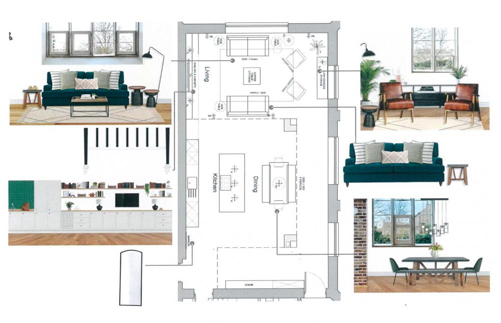 LIVING KITCHEN DINING DESIGN